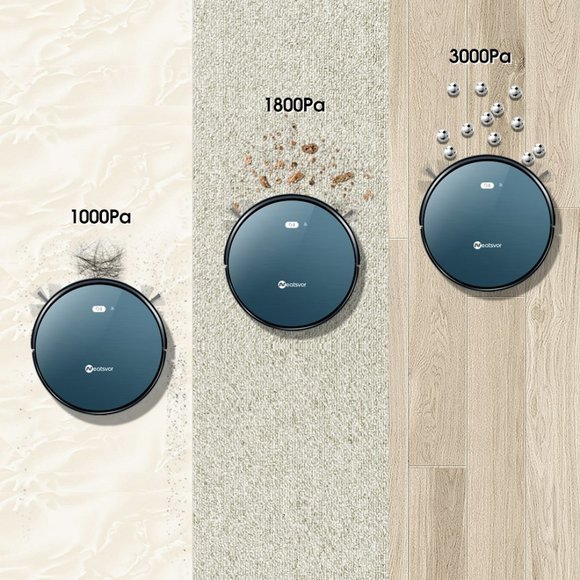 NEATSVOR X500 Robot Vacuum Cleaner 3000PA Powerful Suction 3-in-1 Pet Hair House - Picture 9 of 16